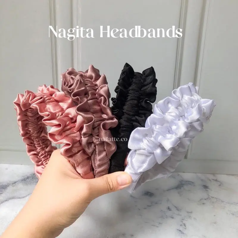 Bando Korea Tanpa Karet Satin Lembut untuk Perempuan - Harga 1pcs