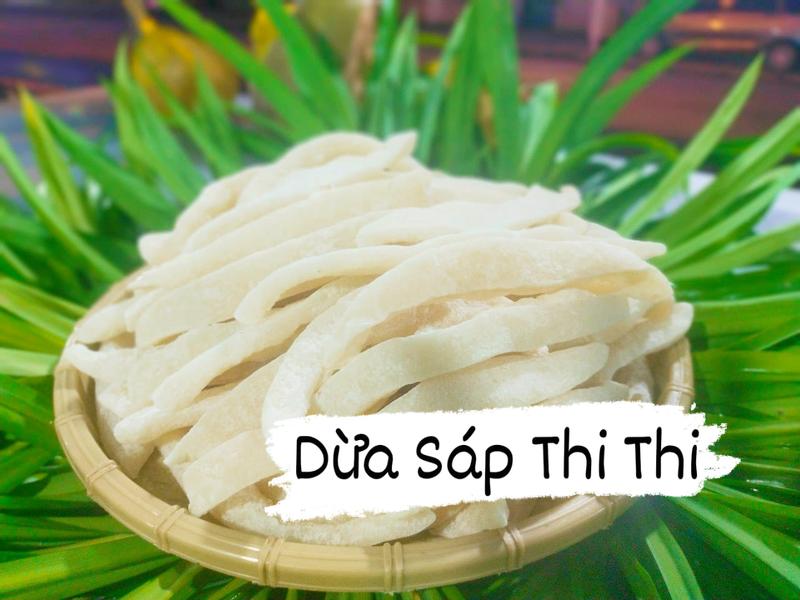500gr Mứt Dừa Sáp Loại 1 Vị Lá Dứa Snack Thức Ăn