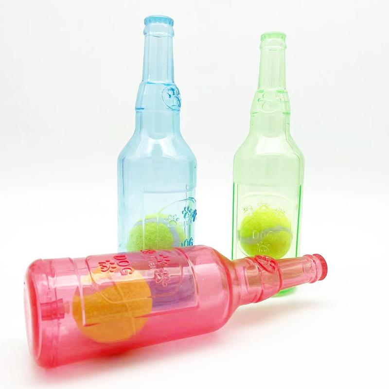Interactive Dog Toy with Water Bottle, 1 Count Chew Toy for Aggressive Chewers, Squeaky Tennis Ball, Suitable for Small and Medium-sized Dogs 3