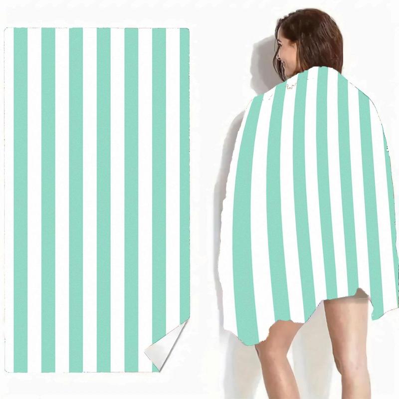 Product Introduction of Striped Pattern Beach Towel, 1 Count Soft Absorbent Towel, Large Beach Towel for Women & Men, Household Textiles for Home Beach Vacation 3
