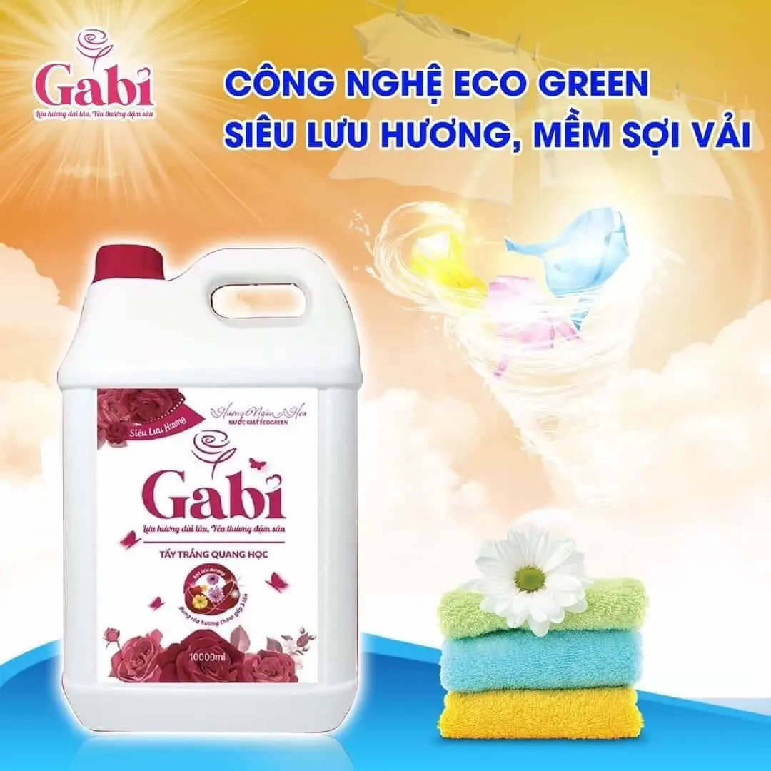 Nước giặt xả GABI 6in1 mùi đa điểm hương cá ngựa (can 10L)
