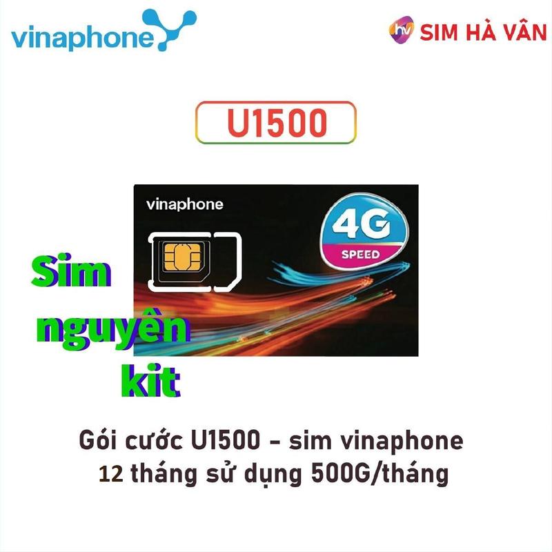 Gói cước U1500 5G - sim vinaphone 12 tháng sử dụng 500G tháng