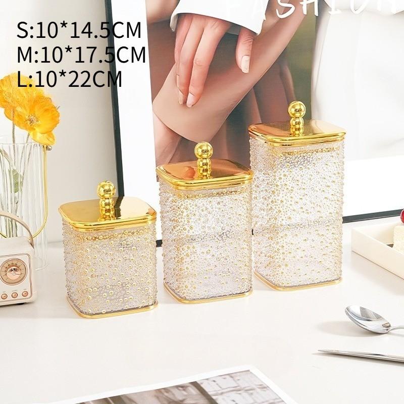 PERFECT 3PCS/Set Toples Penyimpanan Tempat Penyimpanan Tutup Sabuk Toples Hari Raya Toples Lebaran Tempat Penyimpanan Snack Mewah