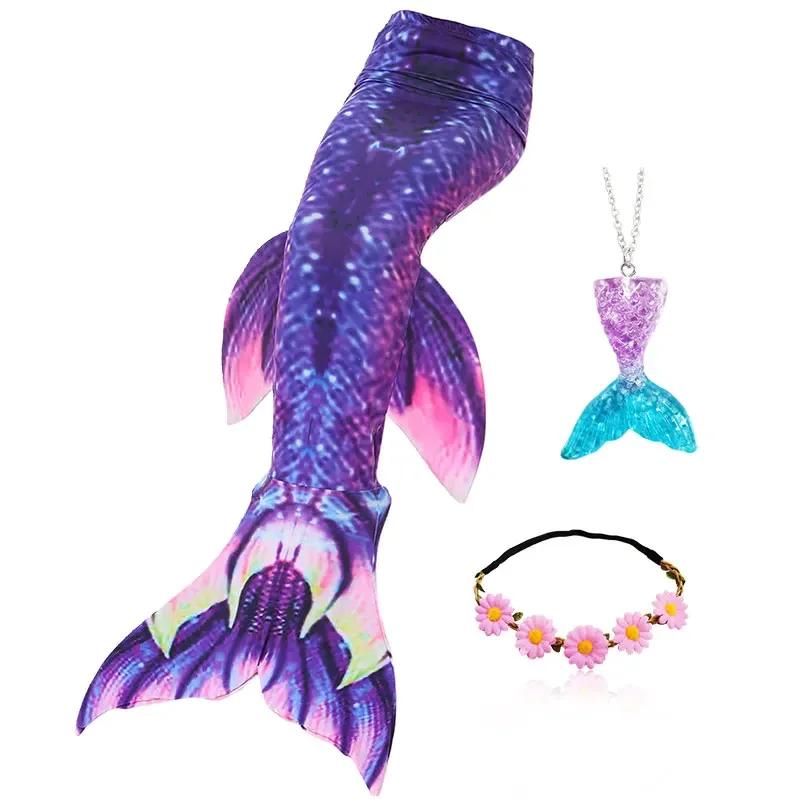 Product Introduction of Adult Kids Fancy Swimmable Mermaid Tail Fish Tail can add with Monofin for Girls Swimming Women Bating Suit Swimsuit Costume 3-12Tbb 11