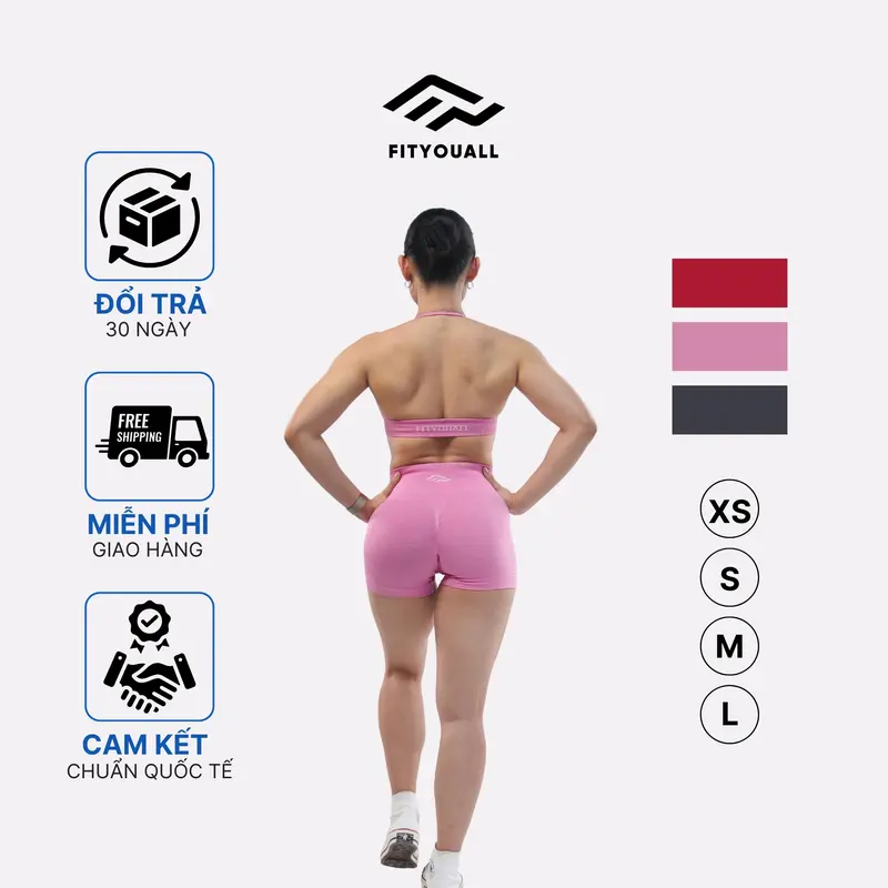 Quần ngắn tập Gym thể thao nữ thiết kế riêng cho phụ nữ Việt FitYouAll - EmpowHer Seamless Collection 4