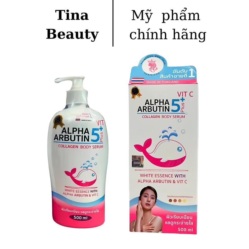 Mẫu 5 Plus Dưỡng Thể Alpha Arbutin 5 Plus Vita C Collagen Body Lotion 500ml - Làm Đẹp Da Cho Nữ Dưỡng Da Body
