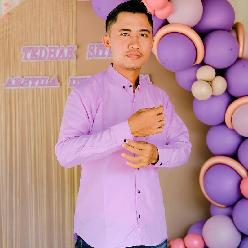 kemeja polos panjang pria V-Neck Katun Polos Hitam Putih Baju Kerah Formal Katun Kancing Simple Kerja Standar 2