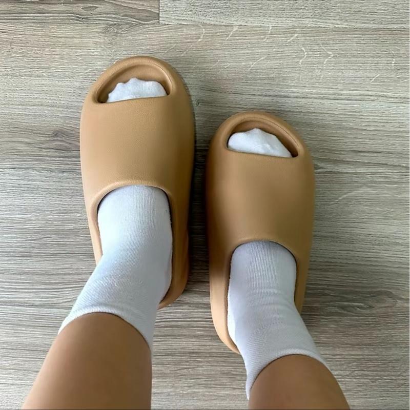  Dép Bánh Mì Nam Nữ Đế Răng Cưa Cao 5cm DIZAIC Slipper DéP Đế Bằng DéP Hoa dép  miu Sandal Shoes 