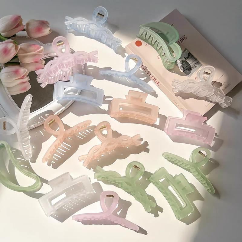Kẹp tóc càng cua màu thạch pastel nhựa nhám thời trang nữ tính K74