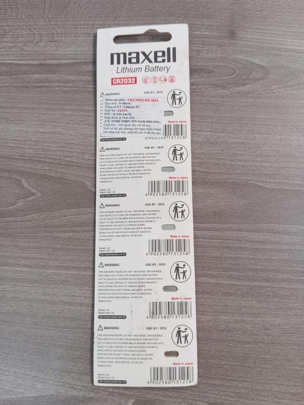 Pin Maxell CR2032 - 3V - 1 Vỉ 5 Viên (Chính Hãng) Carbon Sạc Pin 1