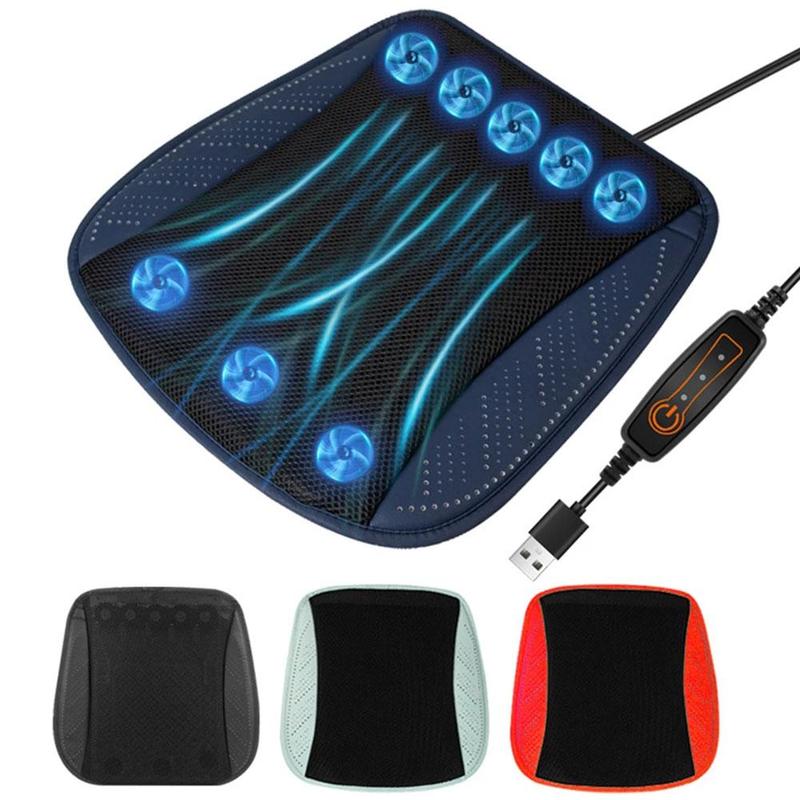Product Introduction of Universal Car Seat Summer Cool Air Seat Cushion with USB Fan Fast Blowing Ventilation Seat Cooling Refrigerated Car Seat 42