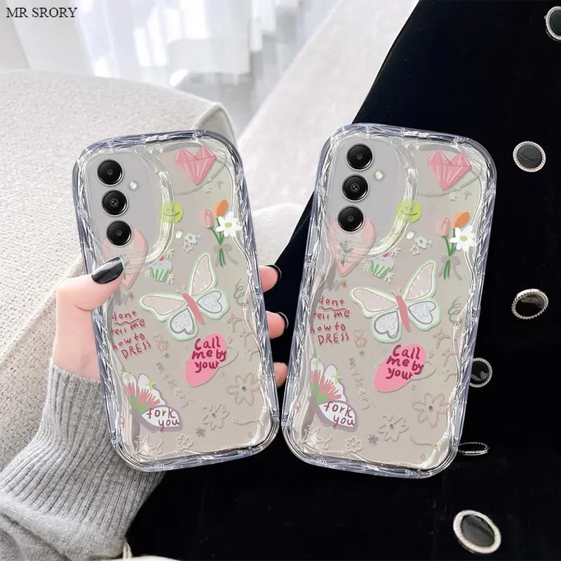 Case Samsung A05S A05 A04 A04S A04E A03 A03S A03 CORE A02S A50 A50S A30S A30 A20 A20S A10 A10S M10 Softcase casing silikon kupu kupu butterfly transparan shockproof SS871 RM 1