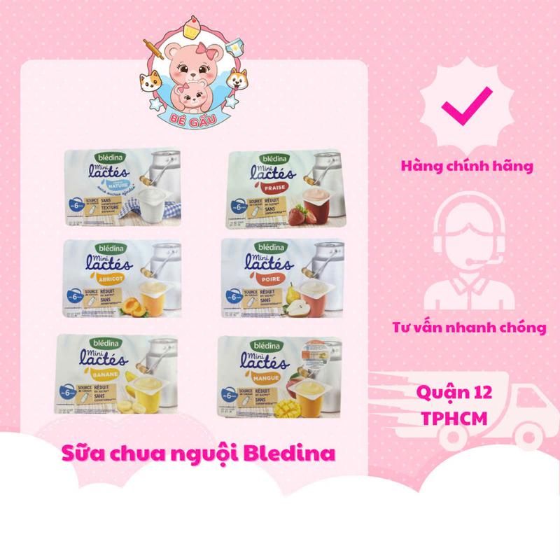 schua nguội Bledina Pháp Vỉ 6 hộp đủ vị hoa quả dành cho bé ăn dặm từ 6 tháng 0