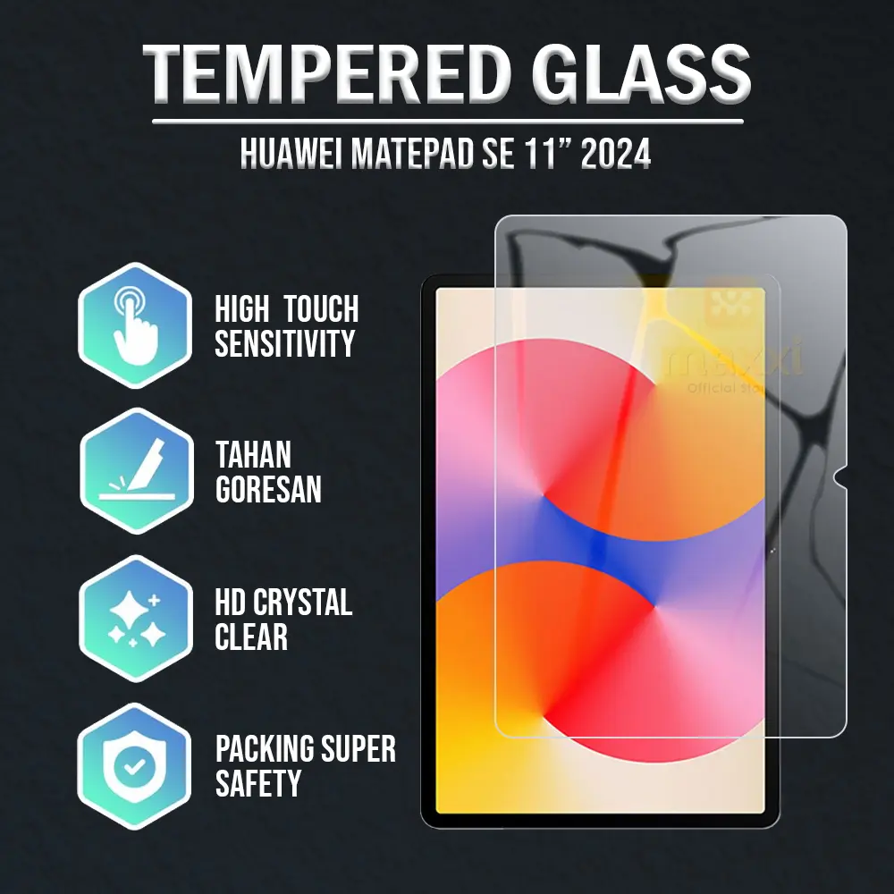Tempered Glass For HUAWEI MatePad SE 11" 2024 Anti Gores TG Pelindung Layar Screen Guard Protector Tablet Tab