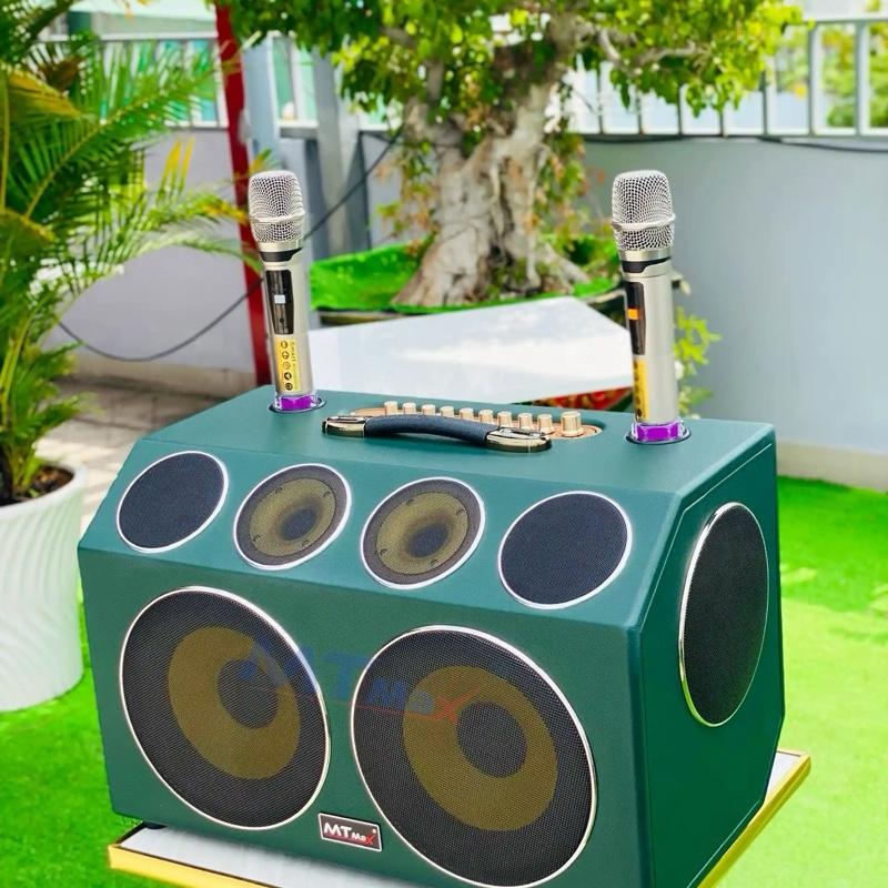 Loa Xách Tay Karaoke Bọc Da Cao Cấp MTMAX Y5 Pro Hệ Thống Bass Đôi 20, 8 Đường Tiếng Mạnh Mẽ, Tặng Kèm 2 Micro Không Dây Bắt Sóng Xa, Chống Hú, Karaoke Giải Trí Đa Năng 2