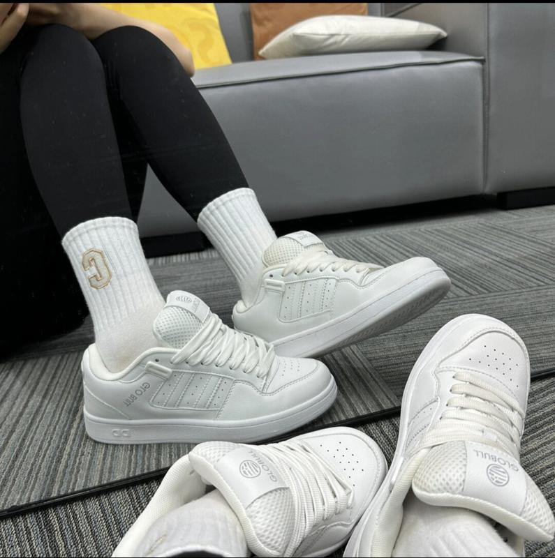   Chân to tăng 1 size  Giày thể thao nữ full trắng đế 3cm siêu nhẹ Sneaker Sport Shoes 