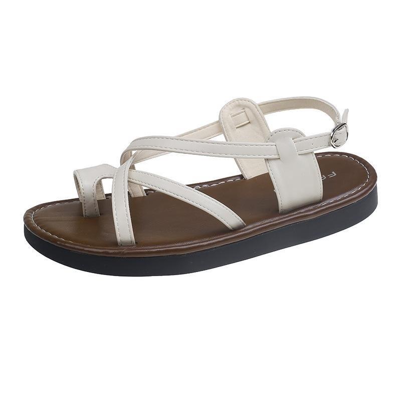 Dép Sandan Dây Che Ngón Chân Cái Quai Dây Chéo 2 Màu Đế Mềm - Moon shose - DéP, Shoes Quai Chéo nữ 3