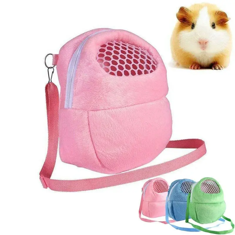 NEW Small Pet Carrier Rabbit Cage Hamster Chinchilla Travel Warm Bags Guinea Pig Carry Pouch Bag Breathable Pet Cage Rat Leash hamster  cage cotton