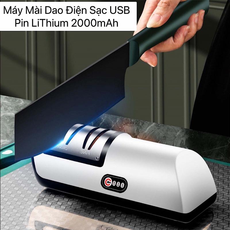 Máy Mài Dao Điện Tự Động Nhỏ Gọn Đa Năng Có Thể Sạc Lại Pin Tích 2000mAh Giúp Dao Sắc Bén Và Nhanh Hơn Dụng Cụ Mài Bằng Điện