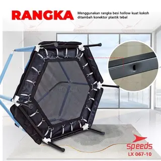 SPEEDS Trampoline Anak Mainan Hiburan Anak Trampolin Lompat Loncat Dengan Handle Mainan Outdour 067-10 7