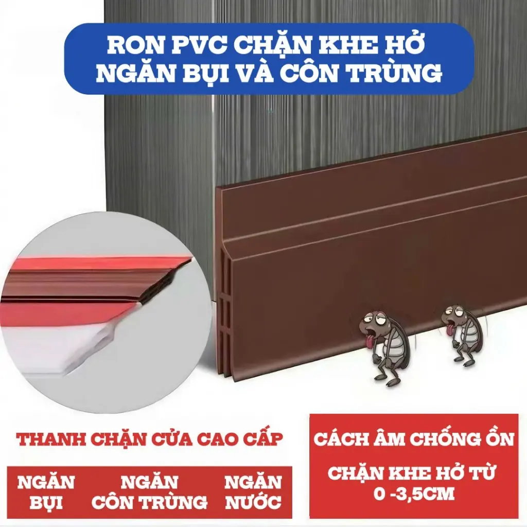 Cuộn Ron Chặn Khe Hở 3 Lớp Dày 5mm Ngăn Bụi,Nước,Côn Trùng, Cách Âm Chất Liệu TPE Cao Cấp K75