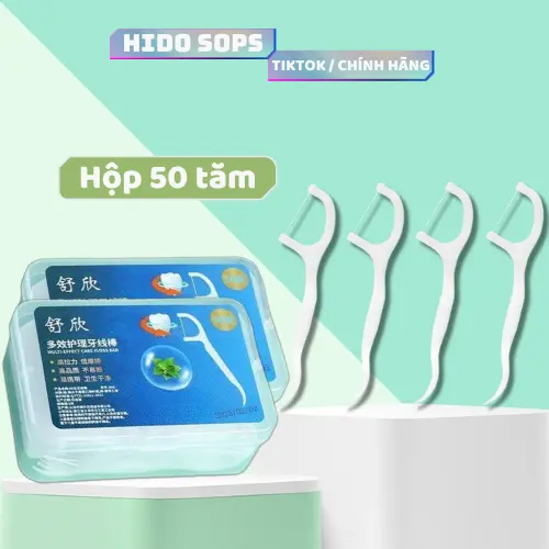 Combo 6 Hộp Tăm Chỉ Nha Khoa - Vệ Sinh Răng Miệng,Tiện lợi