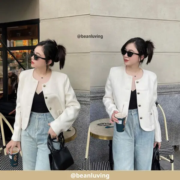 (Sẵn) beanluving | ÁO KHOÁC DẠ MÙA THU BASIC HOT TREND 2024 CHUẨN TAG TW2 TWEED