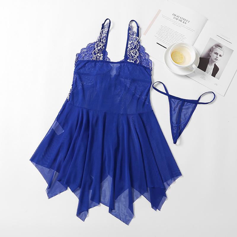 Product Introduction of Women Sexy Night Dress Erotic Lingerie Front Closure  Transparent Lace Underwear 2025 Floral Sleepwear Sex Woman Nightie 18