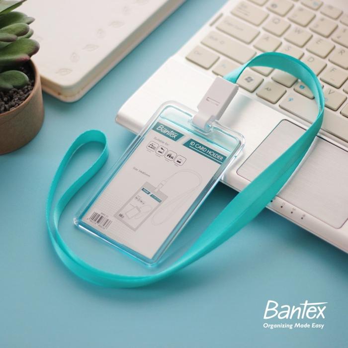 Gambar Bantex Transparent ID Card Name Tag Holder Lanyard Potrait Clear ORI dari CENTRO TRADING Kota Bandung Tokopedia