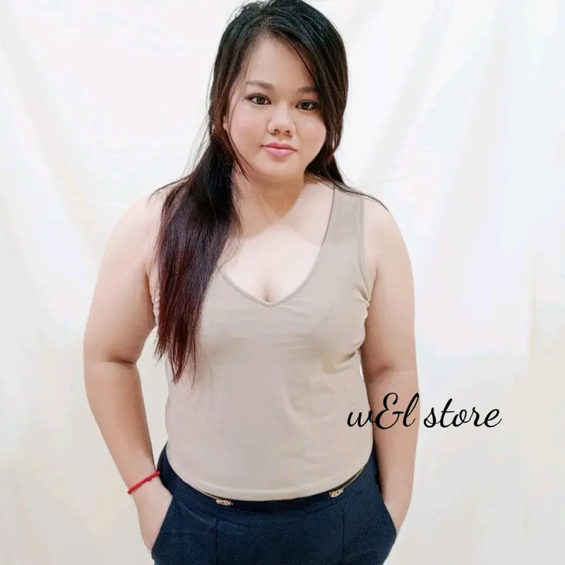 DS-7/ Crop Top Big Size/ Atasan Basic Jumbo Wanita Melar Nyaman 3