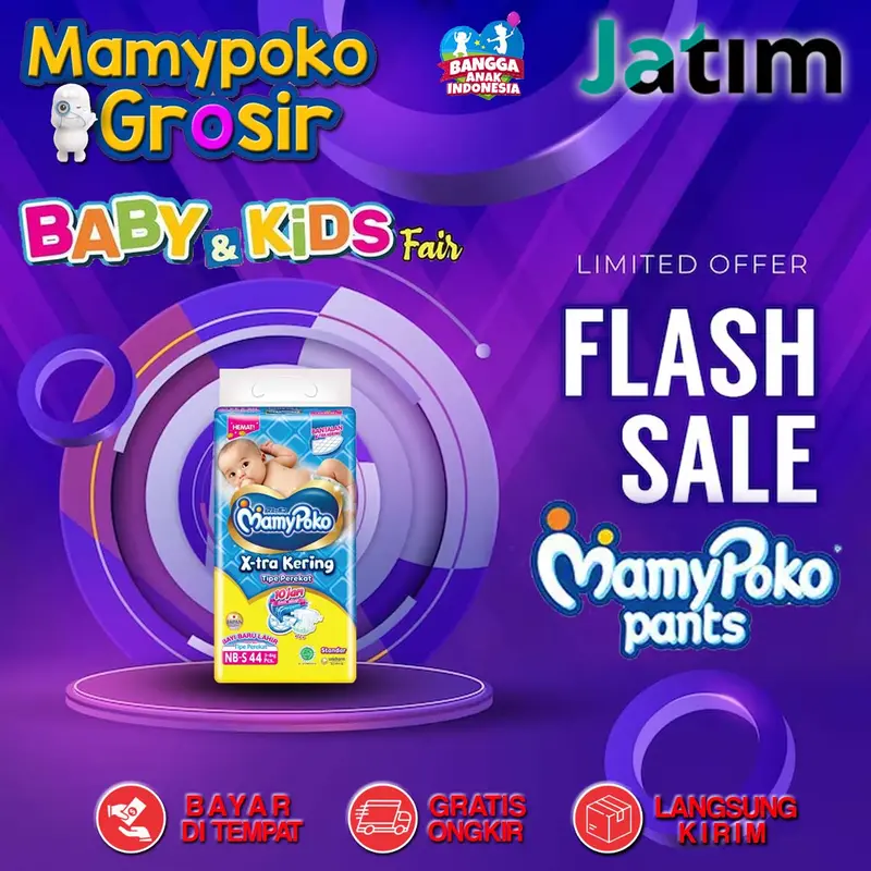 [Promo] Pampers 1 Ball Murah Promo Popok Bayi Baru Lahir Mamypoko Baby Happy Makuku Tipe Celana JAWA TIMUR diaper Cewek Cowok Balita 0