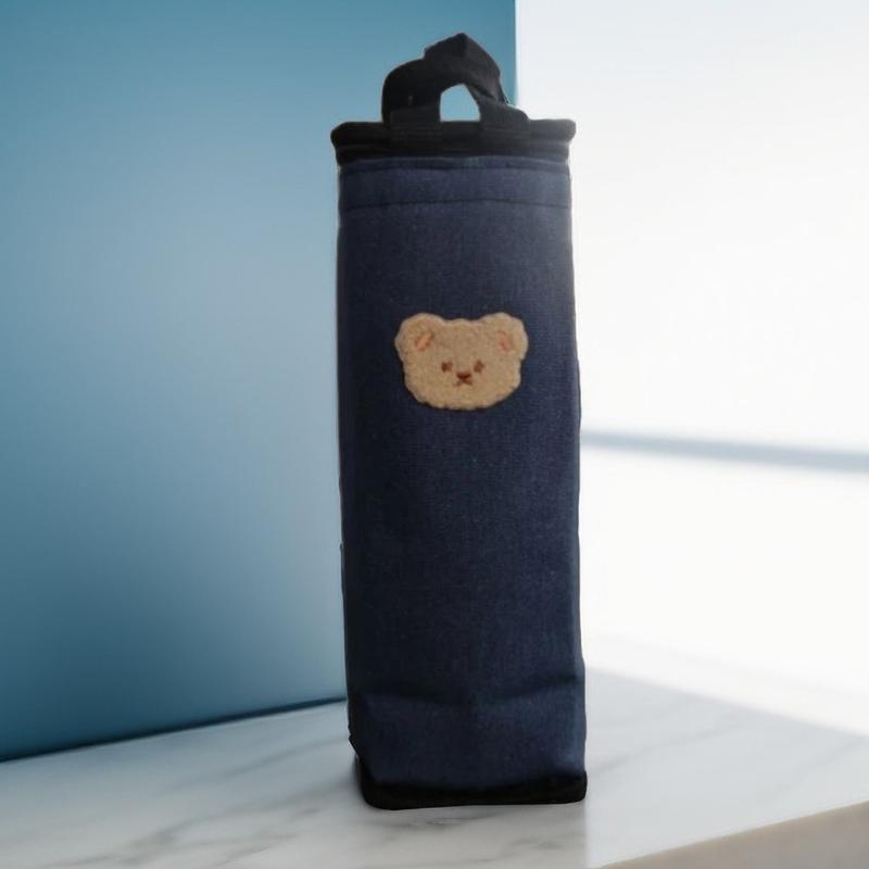 Túi bố đựng bình nước giữ nhiệt 1200ml có dây kéo và lớp cách nhiệt gấu vàng- cao 25cm x ngang 10cm x rộng 10cm