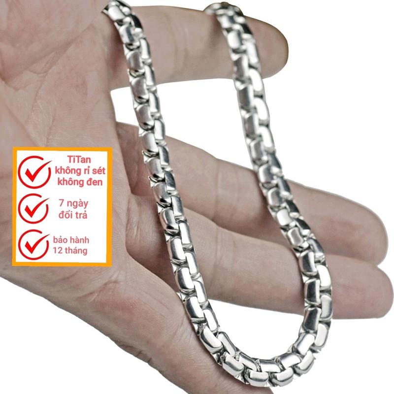 Dây chuyền nam bảng to 8mm titan  không gỉ sét phong cách hiphop