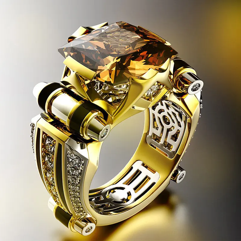 President of the United States Popular Ornament Europe and America Creative Popular Men's Domineering Color Separation Ring