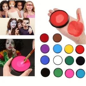 White & Black Warna Body Face Painting Cat Wajah Painting waterproof Wajah Body Painting Palette Wajah DIY water-base