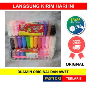 [ MAGIC CLAY ] CLAY Polymer isi 12 Pcs Clay Polymer super Light 12 Warna Mainan Lilin Plastisin Clay Anak MALAM Edukasi Clip