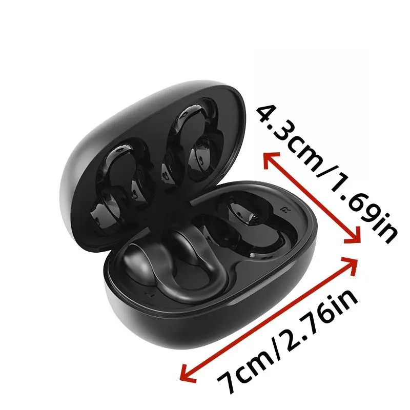 Wireless Ear Hook Earphone, Long Standby Gaming Headset with Digital Display Charging Case, Bluetooth-compatible Earbuds for Sports Running Audio Electronic 1