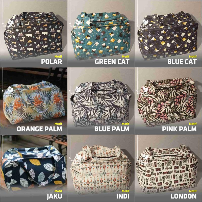 Product Introduction of TRAVEL BAG JUMBO LIPAT PRIA WANITA TAS DUFFEL WEEKENDER MODEL JINJING UNTUK BAJU PAKAIAN BEEPRGIAN BAHAN KAIN KANVAS MOTIF TTBKM TM 02 20