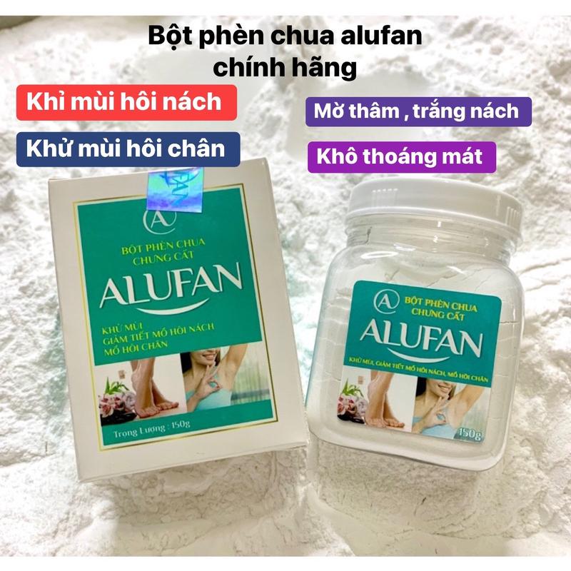 [ Hàng loại 1 ] Bột phèn chua chưng cất nguyên chất (Phèn phi) khử mùi hôi nách hôi chân- Phèn chua alufan 150g