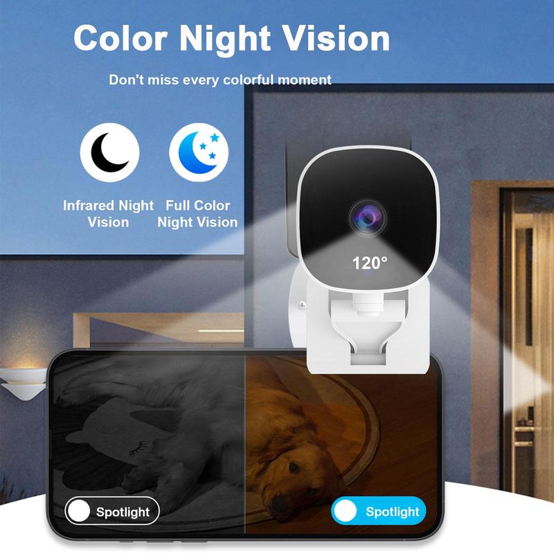Product Introduction of Smart Home Security Camera, 2.4G WiFi Wireless Camera with Night Vision, Indoor Remote Camera, Portable Camera for Home Security, Camera Security 6