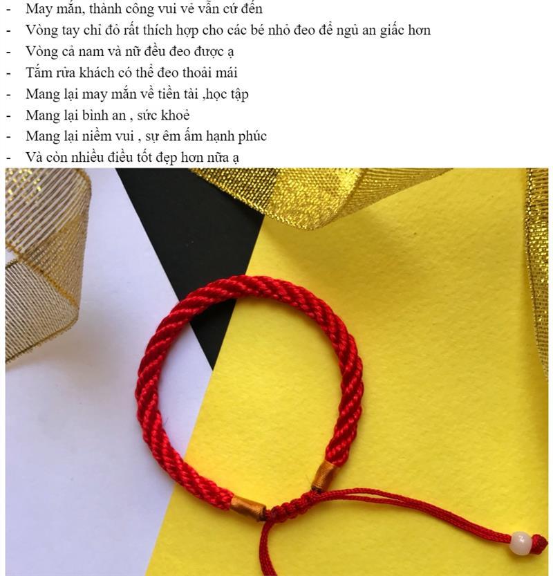 Product Introduction of {AYIQ Jewelry} [HCM]Vòng Tay Chỉ Đỏ Dây Rút May Mắn - PA P030 Phụ Kiện Nam 2