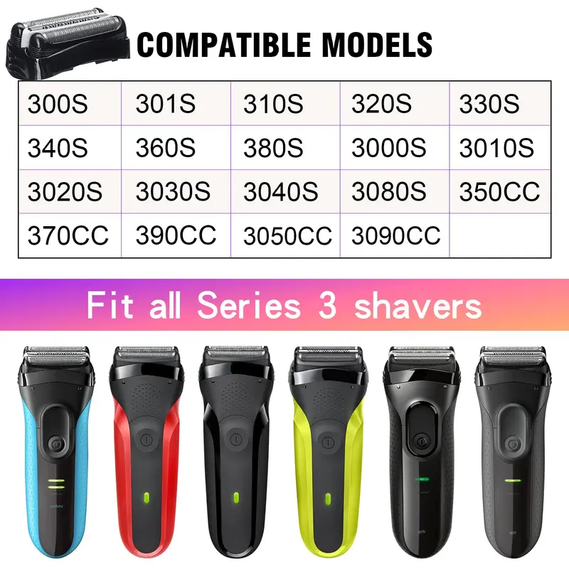 Professional Shaver Replacement Head, Flexible 3-blades Shaver Replacement Heads, Personal Care Accessories for Gifts 5