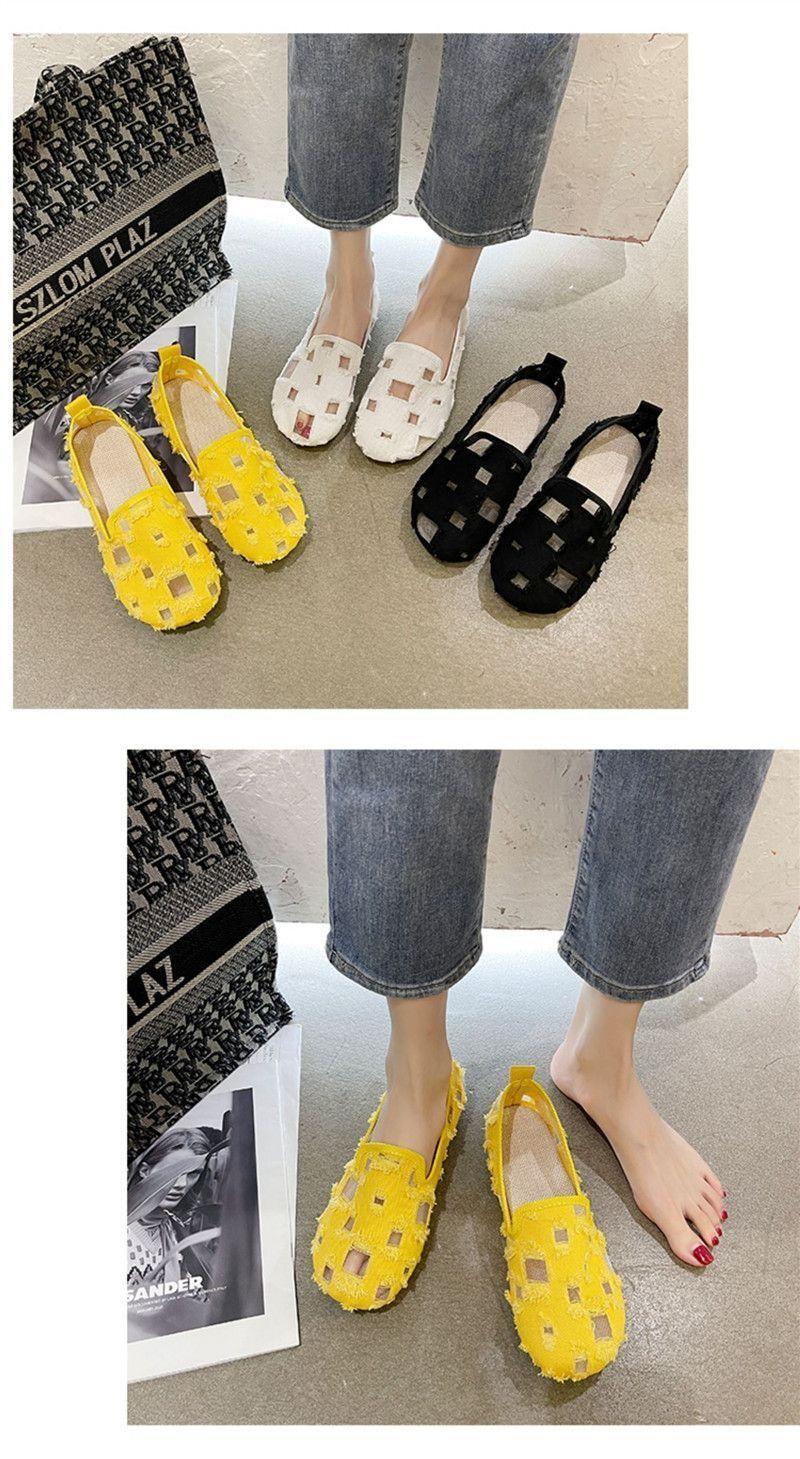 Product Introduction of Giày Nữ, Cỡ Lớn (35-43), Chất Liệu Vải, Hàng Mới Về, Dễ Phối Đồ, Đế Bằng, Chống Trượt, Bề Mặt Lưới Gommino, Thiết Kế Khoét Lỗ Shoes DéP 8