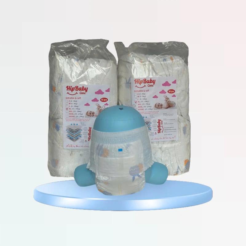FreeShip Combo 100 Miếng tã Hip Baby mềm mỏng thấm hút 500-800mm