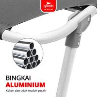 Gambar SPEEDS Ranjang Lipat Portabel Velbed Kursi Malas Tempat Tidur Outdoor Indoor  Alat Camping Aluminium Lipat Berkemah 031-40 - 60 HITAM dari Speedss Official Store Kota Surabaya 5 Tokopedia