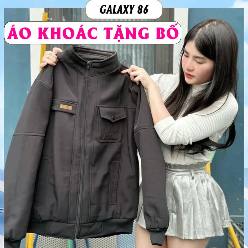 Áo khoác nam trung niên Lót Lông Dày Áo cho bố mẫu mới áo phao ấm cho bố cho ông trung tuổi mùa đông