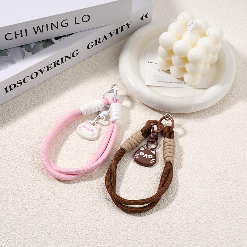 【COD】[Model Terbaru]Ikan Kecil Ponsel Kucing Lanyard Phone Case Woven Pendant Kamera Pendek Phone Lanyard