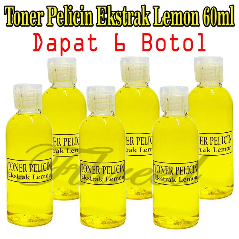 6 BOTOL - TONER PELICIN WAJAH EKSTRAK LEMON 60ml 0