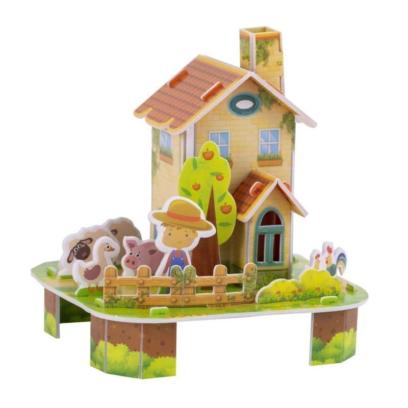 Product Introduction of Paper Block 3d  Puzzle Model House Paper Puzzle Baby Parent-Child Toys Kindergarten Prizes Gift Educational Toys Boys and Girls Primary School Students 5