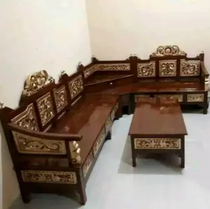 KURSI TAMU JATI UKIR MAHKOTA